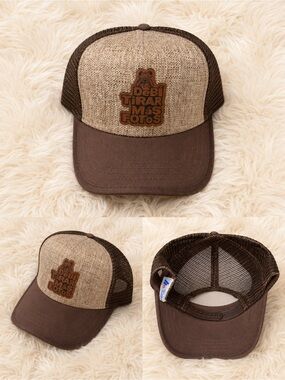 PUERTO RICO DTMF Brown Two-Tone Mesh Trucker Hat with Patch
